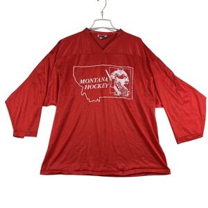 Vintage Montana Hockey Jersey Mens XL K1 Sportswear 69 Mesh Practice 3/4 Sleeve